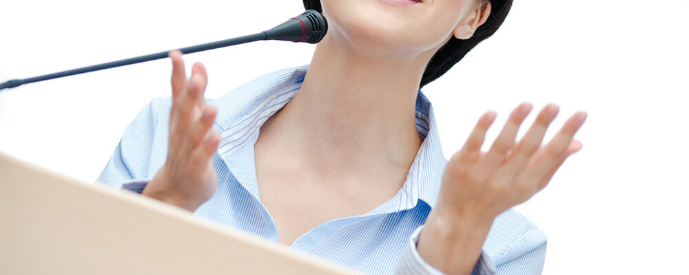 Speaking to an audience