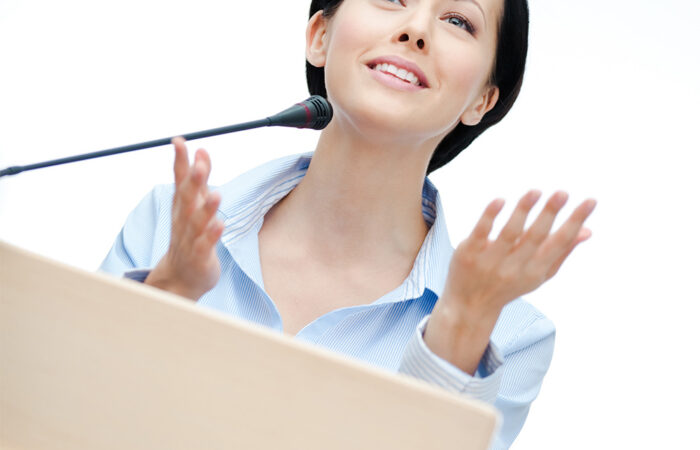 Speaking to an audience